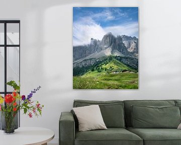 Morgenblick vom Passo Gardena in den Dolomiten, Italien von Stefano Orazzini