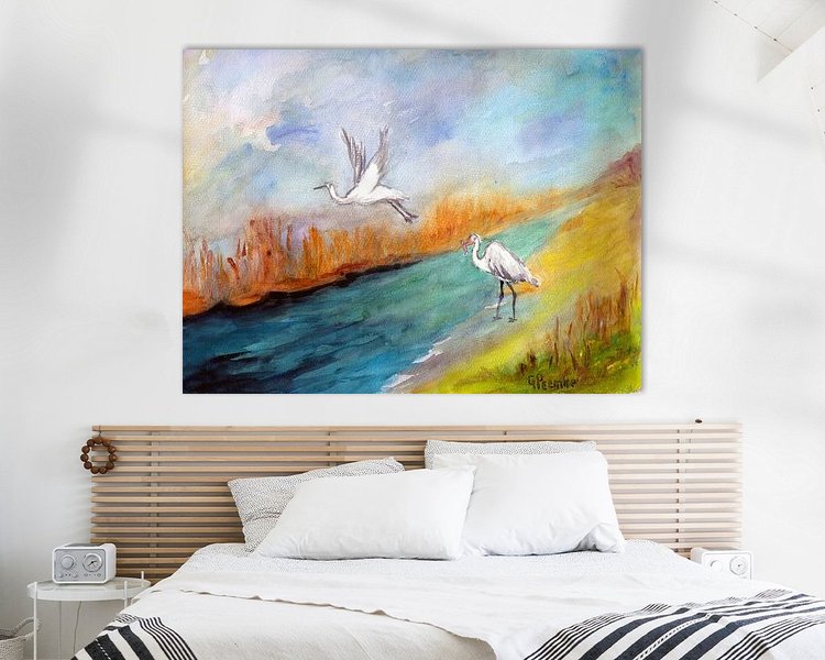 Voorbeeld van het werk in een kamer