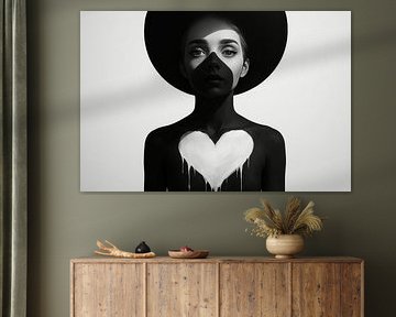 Portrait en ombre avec un large chapeau sur Imperial Art House
