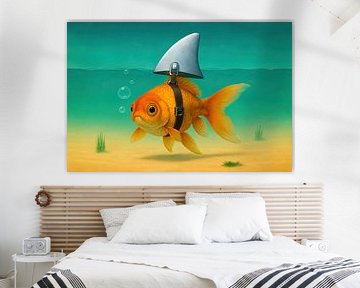 Poisson orange avec faux aileron sur Imperial Art House