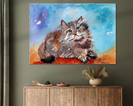 Voorbeeld van het werk in een kamer