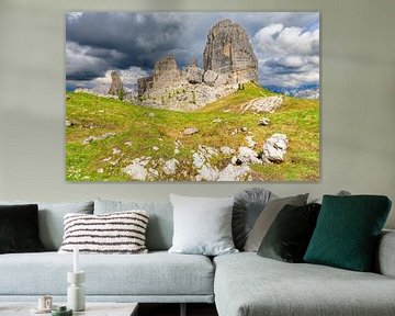 Cinque Torri mountains in the Dolomites during springtime by Sjoerd van der Wal Photography