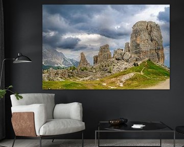 Cinque Torri mountains in the Dolomites during springtime by Sjoerd van der Wal Photography