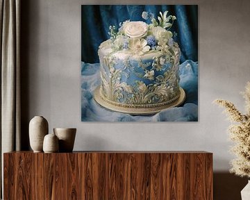 Festive wedding cake