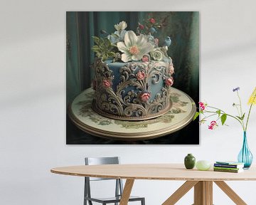 Decorative wedding cake