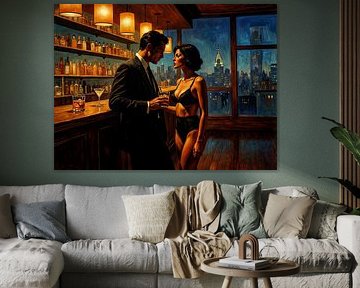 Rencontre nocturne dans la ville