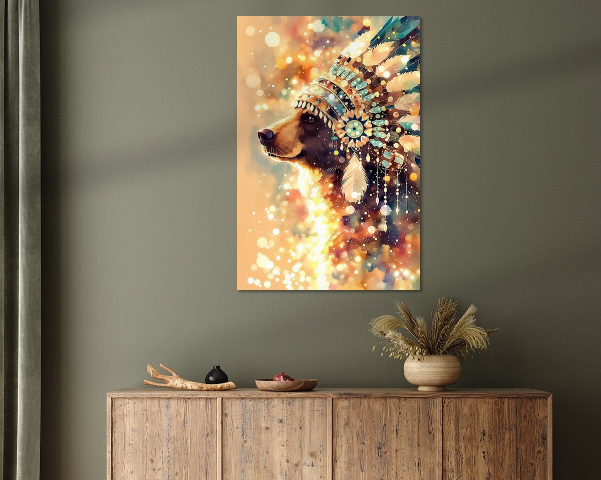 Voorbeeld van het werk in een kamer