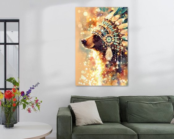 Voorbeeld van het werk in een kamer