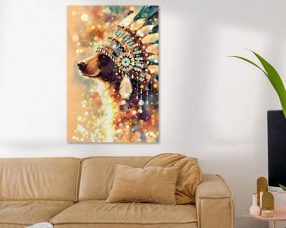 Voorbeeld van het werk in een kamer