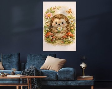 Niedliche Igel-Wanddekoration für Kinderzimmer