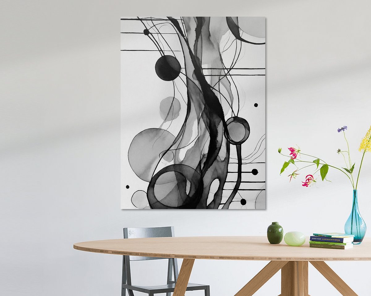 Voorbeeld van het werk in een kamer
