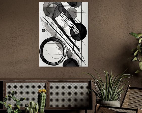 Voorbeeld van het werk in een kamer