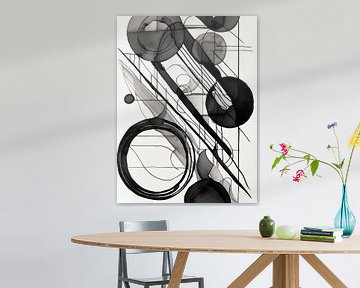 Cercles - Abstrait en noir et blanc