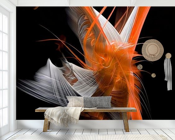 Voorbeeld van het werk in een kamer