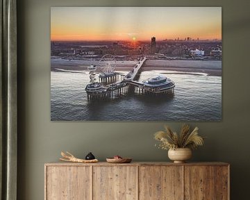 Scheveningen pier at dawn by Peter Haastrecht, van
