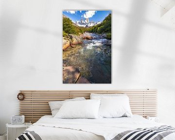 Fitz Roy Cascades and Mount Fitz Roy by Gunter Nuyts