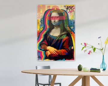 Pop Art Mona Lisa Portrait – Modern Classic in Colour by Arjen Roos