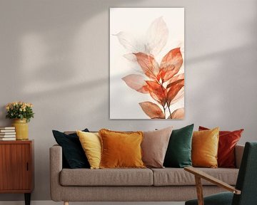 Feuilles transparentes dans des tons chauds de terre sur Lauren Wilde