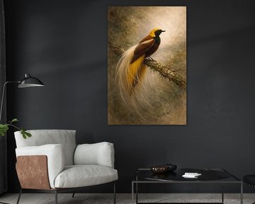 Paradiesvogel-Wandkunst für luxuriöse Inneneinrichtung