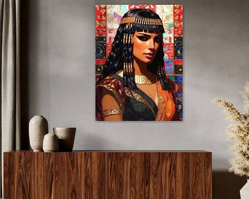 La jeune reine Cléopâtre – Portrait en couleurs