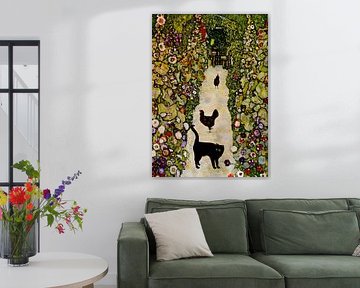 Cat Poster Famous Klimt by Outdoor Way