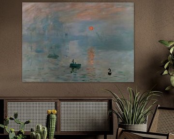 Imprimé chat Monet Coucher de soleil sur la Seine Drôle