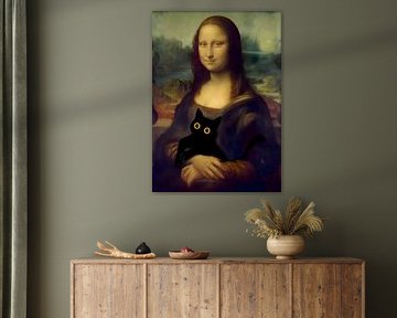 Mona Lisa mit einer Katze von Outdoor Way
