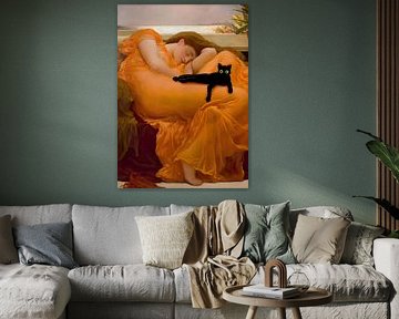 Peinture artistique représentant un chat, célèbre tableau