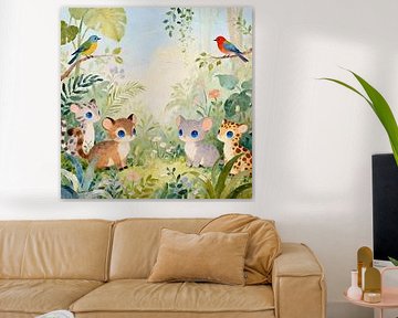 Dreamling Meadow - Dromerige wilde parade van Johannas Art Creations