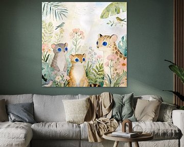 Dreamling Meadow - Tropisch trio vriendjes van Johannas Art Creations