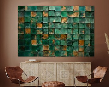 Smaragd groen met koper