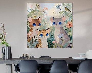 Dreamling Meadow - Zonnebloem vriendjes van Johannas Art Creations