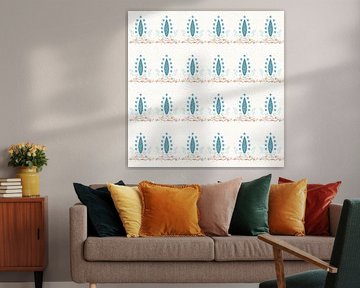 Blooming surfboards blauw van Kimfaesdesign