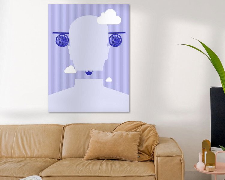 Voorbeeld van het werk in een kamer