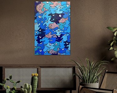 Voorbeeld van het werk in een kamer