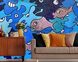 Voorbeeld van het werk in een kamer