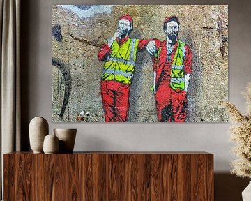 Straßenkunst in der Brick Lane, Banglatown, London