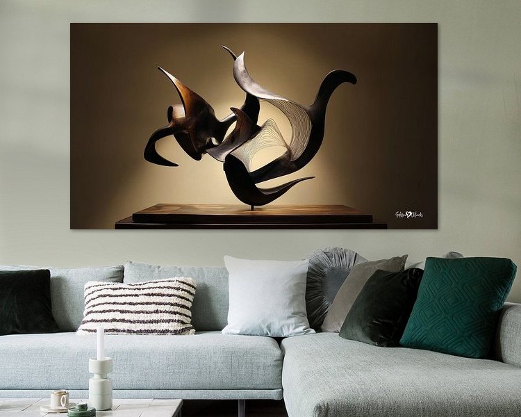 Voorbeeld van het werk in een kamer