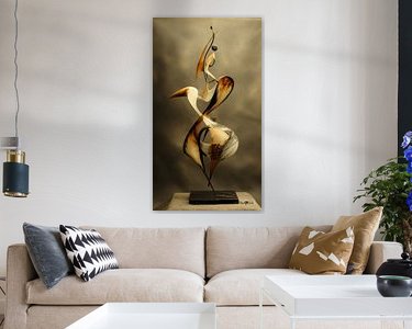 Voorbeeld van het werk in een kamer