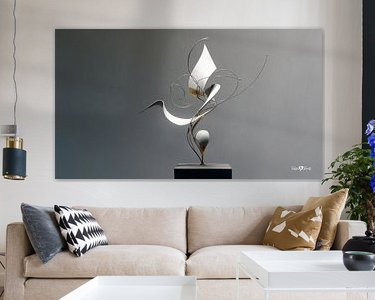 Voorbeeld van het werk in een kamer