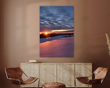 Ein Sonnenaufgang an einem kalten Morgen von Claude Laprise