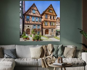 Vakwerkhuizen in Marbach am Neckar – Zwabische oude binnenstadarchitectuur van Jürgen Haug