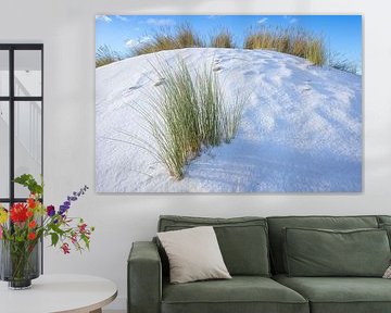 Mooi winters duinlandschap met sneeuw Schoorl van René Groeneveld