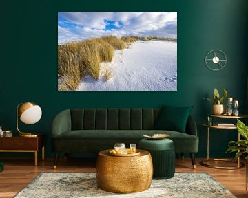 Besneeuwde duinen Schoorl van René Groeneveld