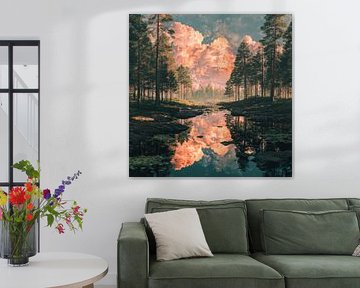 Onder een Zachte Wolkenhemel van Femea Stille Landschappen