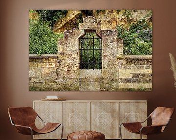 Durchblick in Mergelstein, Burg Valkenburg von MMFoto