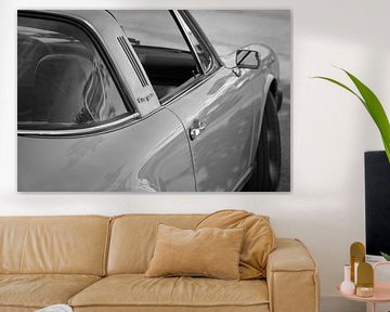 Zeitlose Automobil-Details in Schwarz und Weiß – Porsche 911 Targa von Rolf Schnepp