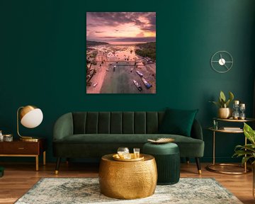 Sonnenuntergang an der Yellow Bridge auf Bali von Ewold Kooistra