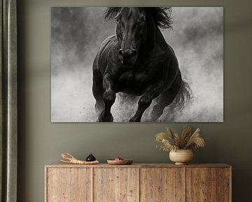 Galopperend paard met wapperende manen van Art & Soul Creations