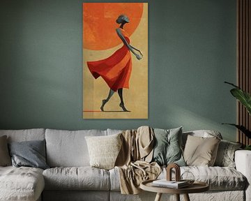 Elegante menschliche Geste – Moderne Vintage-Digitalillustration von Aden Pink Galerry